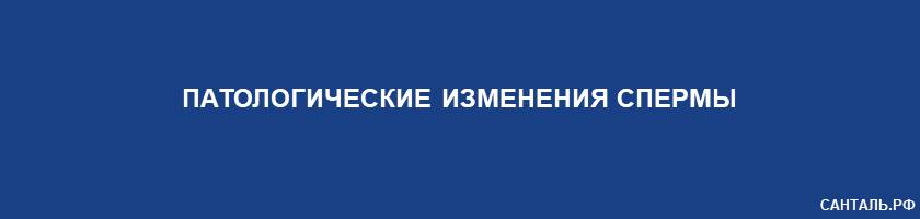 патологическое изменение спермы патологическое изменение спермы